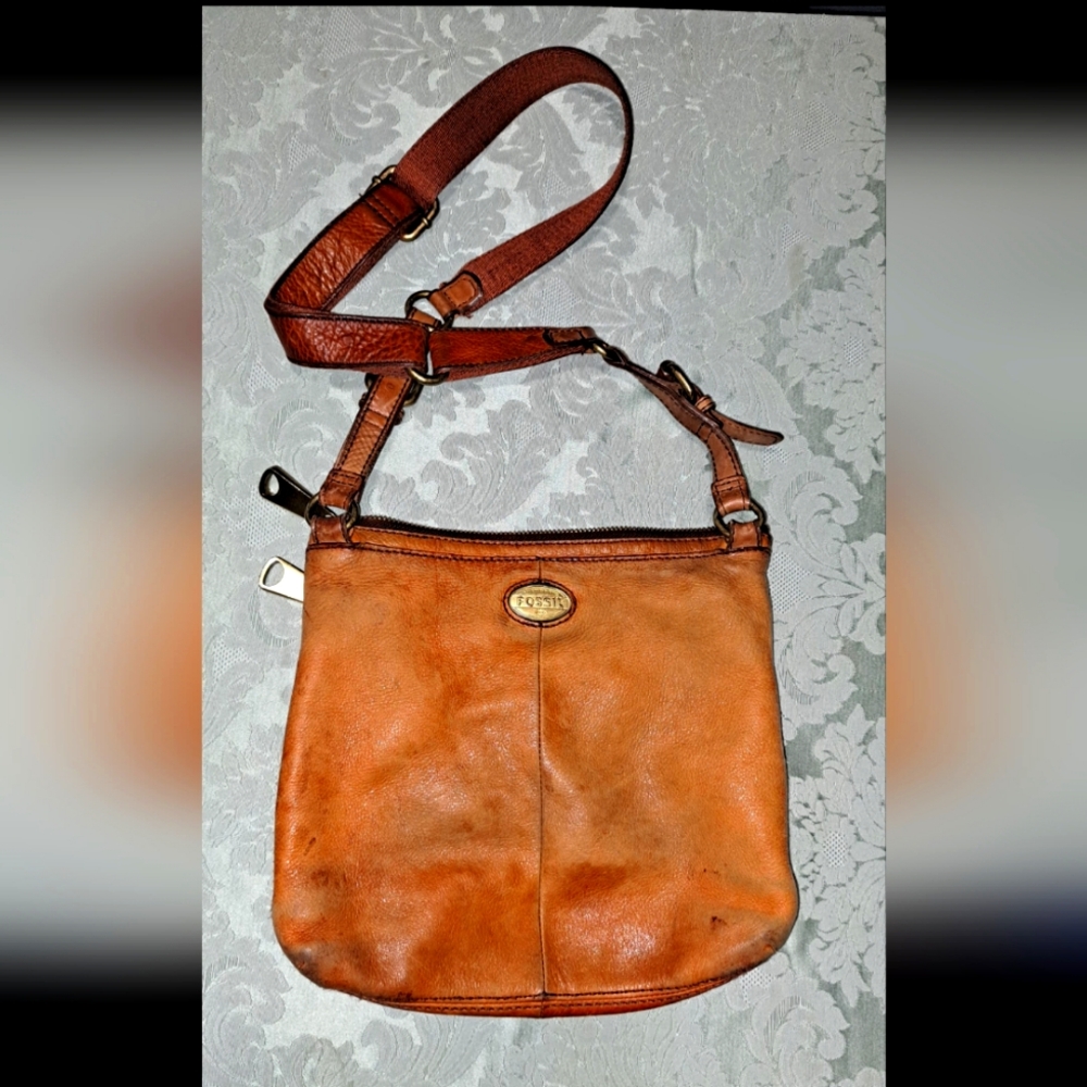 Fossil Explorer Crossbody Bag Brown Leather